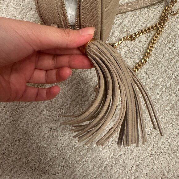 YSL Mini Lou Quilted Camera Bag - Dark Beige Gold Hardware - Picture 13 of 13